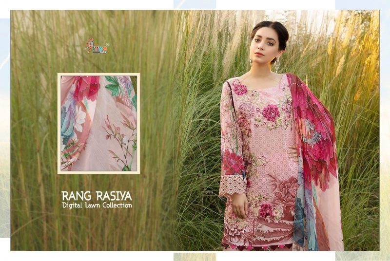 SHREE FABS PRESENTS RANG RASIYA DIGITAL LAWN  (15)