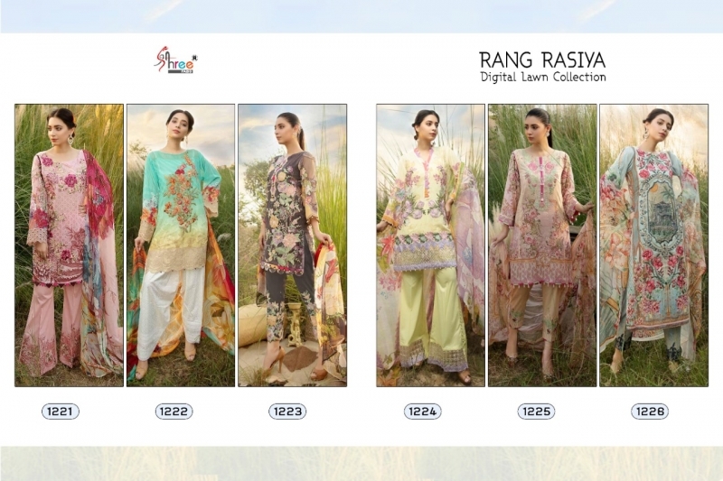 SHREE FABS PRESENTS RANG RASIYA DIGITAL LAWN  (2)