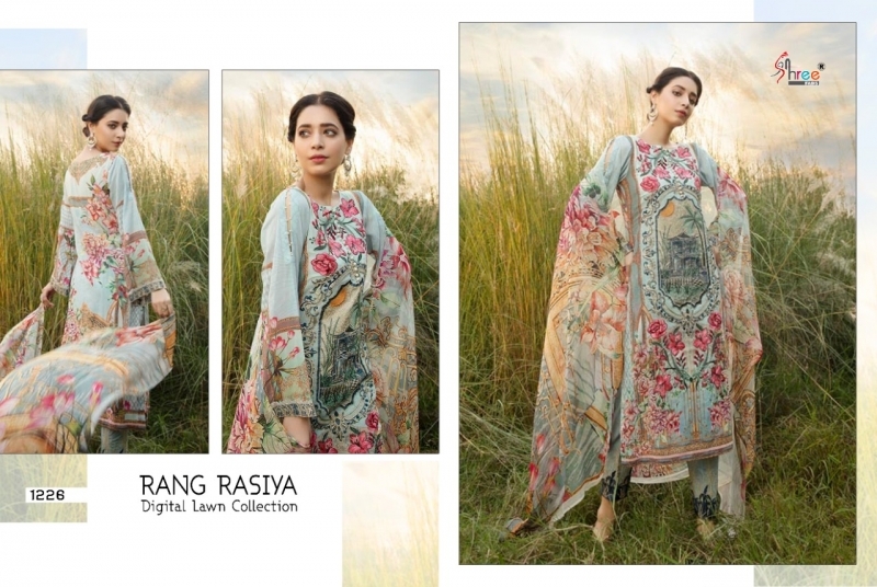 SHREE FABS PRESENTS RANG RASIYA DIGITAL LAWN  (3)