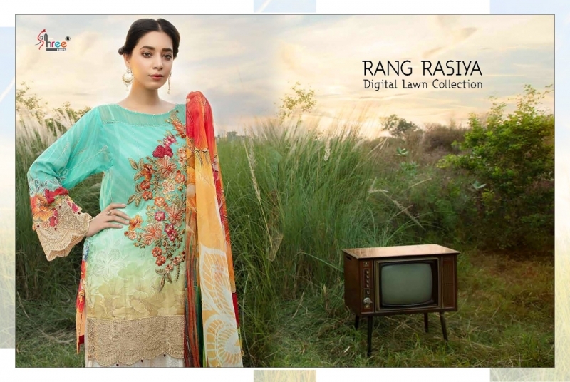 SHREE FABS PRESENTS RANG RASIYA DIGITAL LAWN  (4)