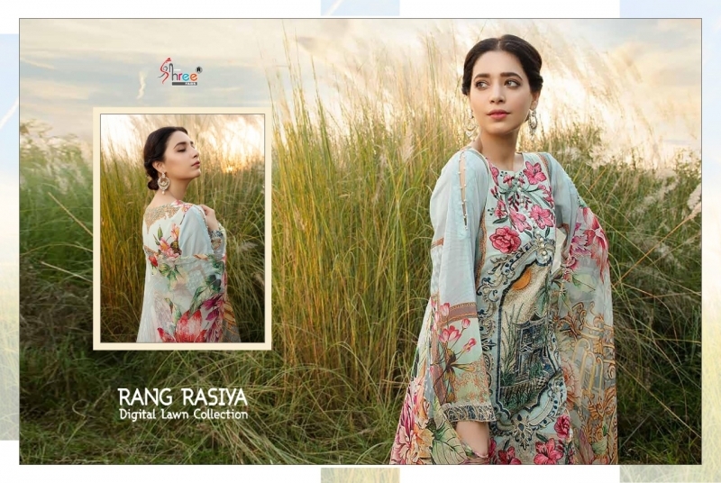 SHREE FABS PRESENTS RANG RASIYA DIGITAL LAWN  (7)