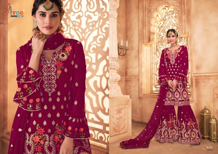 SHREE FABS SHEHNAI BRIDAL COLLECTION VOL 20 HEAVY SHARARA SUIT WHOLESALE DEALER BEST RATE BY GOSIYA EXPORTS SURAT (3)