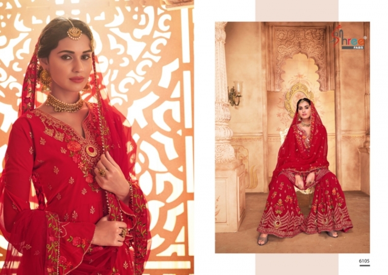 SHREE FABS SHEHNAI BRIDAL COLLECTION VOL 20 HEAVY SHARARA SUIT WHOLESALE DEALER BEST RATE BY GOSIYA EXPORTS SURAT (9)