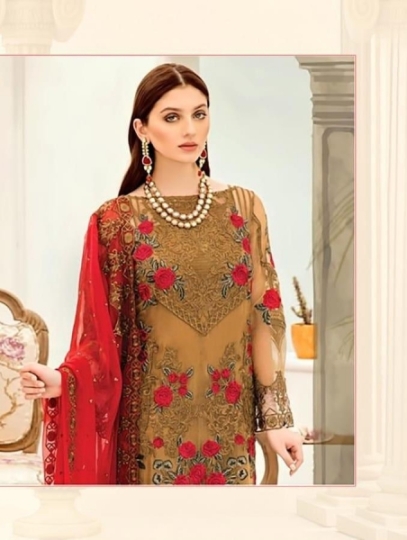 SHREE FABS SURAT AFROZEH EMBROIDERED COLLECTION PAKISTANI SUITS WHOLESALE DEALER BEST RATE BY GOSIYA EXPORTS SURAT (1)