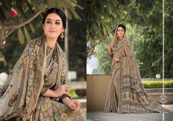 SILK VILAA SAREE COLLECTION WITH PASHMINA SHAWL COLLECTION ONLINE WHOLESALE RATE (7)