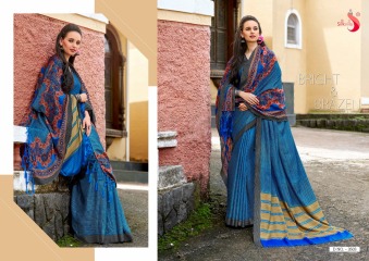 SILKVILLA PASHMINA 3 CATALOG SILK SAREES WITH SHAWL COLLECTION WHOLESALE SUPPLIER BEST RATE BY GOSIYA EXPORTS SURAT (3)