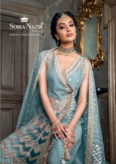 SOBIA NAZIR VOL 3 SHRADDHA DESIGNER SPECIAL COLOUR EDITION PAKISTANI SUIT WHOLESALE DEALER BEST RATE BY GOSIYA EXPORTS SURAT (1)