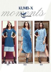 SPARROW KUMB X HEAVY COTTON DENIM KURTIS COLLECTION WHOLESALE SUPPLIER BEST RATE BY GOSIYA EXPORTS SURAT (14)