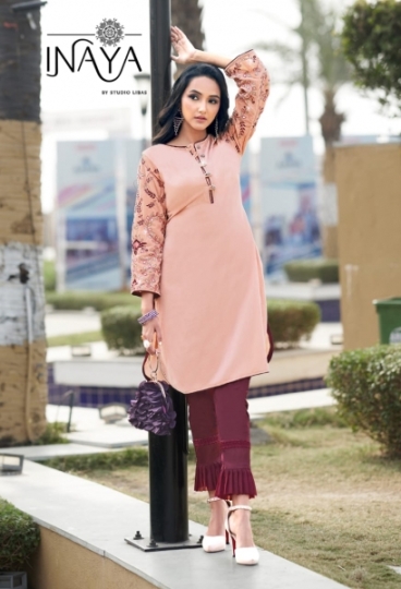 STUDIO LIBAS INAYA DESIGNER KURTI WITH PANTS COLLECTION WHOLESALE DEALER BEST RATE BY GOSIYA EXPORTS SURAT (4)