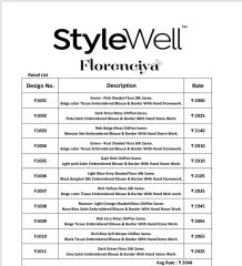 STYLEWELL BY FLORENCIYA CATALOG FANCY PARTY WEAR EMBROIDERED SAREES COLLECTION (10)