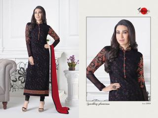 SUHATI BY CHARISMATIC KARISHMA CATALOG GEORGETTE STRAIGHT DESIGNER WEAR (6)