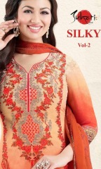 SUHATI FAB SILKY VOL 2 GEORGETTE STRAIGHT SUITS WHOLESALE BEST RATE SURAT BY GOSIYA EXPORTS