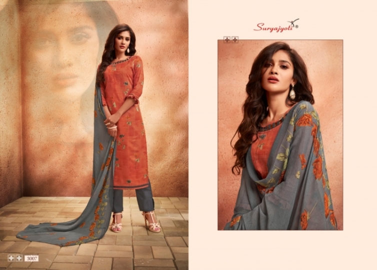 SURYAJYOTI ALEENA VOL 3 SATIN COTTON PRINT DRESS MATERIAL WHOLESALE DEALER BEST RATE BY GOSIYA EXPORTS SURAT (4)