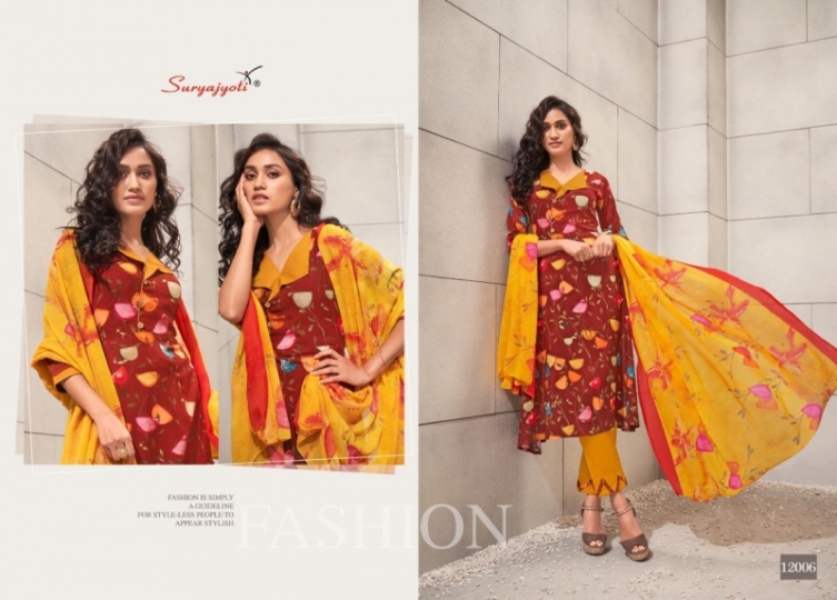 SURYAJYOTI PRINCESS VOL-12 RAYON TOP FULL CUT BEST CATALOG LATEST DESIGN WHOLESALE DEALER BEST RATE BY GOSIYA EXPORTS SURAT