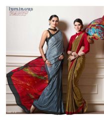 SUSHMA LUMINOUS STYLE CRAPE SAREES WHOLESALE BEST RATE BY GOSIYA EXPORTS SURAT INDIA