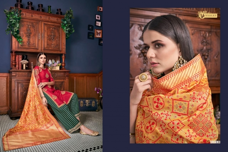 SWAGAT VIOLET 6201-6214 SERIES SILK INDIAN FESTIVE DRESSES COLLECTION 2019 WHOLESALE DEALER BEST RATE BY GOSIYA EXPORTS SURAT (11)