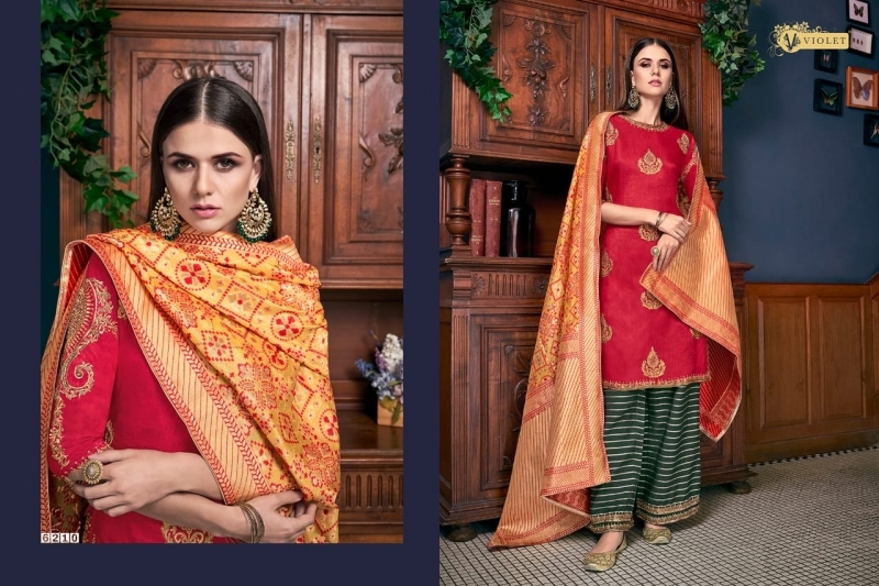 SWAGAT VIOLET 6201-6214 SERIES SILK INDIAN FESTIVE DRESSES COLLECTION 2019 WHOLESALE DEALER BEST RATE BY GOSIYA EXPORTS SURAT (8)