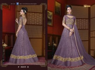 SWAGAT VIOLET D.NO 5203 COLOR CARNIVAL WEDDING PARTY WEAR SALWAR KAMEEZ EXPORTS SUART (3)