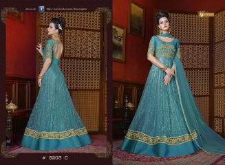 SWAGAT VIOLET D.NO 5203 COLOR CARNIVAL WEDDING PARTY WEAR SALWAR KAMEEZ EXPORTS SUART (4)