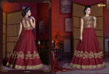 Swagat violet snow white 5 party wear gown collection BY GOSIYA EXPORTS SURAT (1)