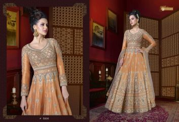 Swagat violet snow white 5 party wear gown collection BY GOSIYA EXPORTS SURAT (10)