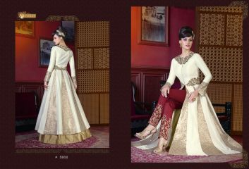Swagat violet snow white 5 party wear gown collection BY GOSIYA EXPORTS SURAT (14)