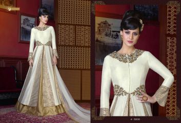Swagat violet snow white 5 party wear gown collection BY GOSIYA EXPORTS SURAT (15)