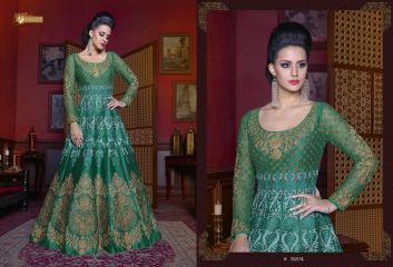 Swagat violet snow white 5 party wear gown collection BY GOSIYA EXPORTS SURAT (17)