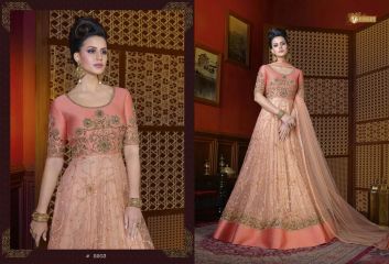 Swagat violet snow white 5 party wear gown collection BY GOSIYA EXPORTS SURAT (19)