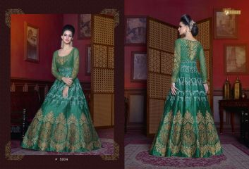 Swagat violet snow white 5 party wear gown collection BY GOSIYA EXPORTS SURAT (2)
