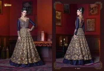 Swagat violet snow white 5 party wear gown collection BY GOSIYA EXPORTS SURAT (21)