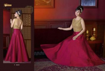 Swagat violet snow white 5 party wear gown collection BY GOSIYA EXPORTS SURAT (25)