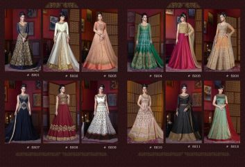 Swagat violet snow white 5 party wear gown collection BY GOSIYA EXPORTS SURAT (4)