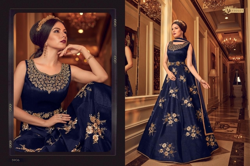 SWAGAT VIOLET SNOWWHITE VOL 9 SERIES 5901 TO 5912 BRIDAL COLLECTION (13)