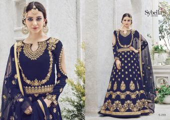 SYBELLA SILK ROUTE 201-208 SERIES DESIGNER PARTY WEAR COLLECTION WHOLESALE SUPPLIER BEST RATE BY GOSIYA EXPORTS SURAT (3)