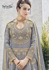 SYBELLA SILK ROUTE 201-208 SERIES DESIGNER PARTY WEAR COLLECTION WHOLESALE SUPPLIER BEST RATE BY GOSIYA EXPORTS SURAT