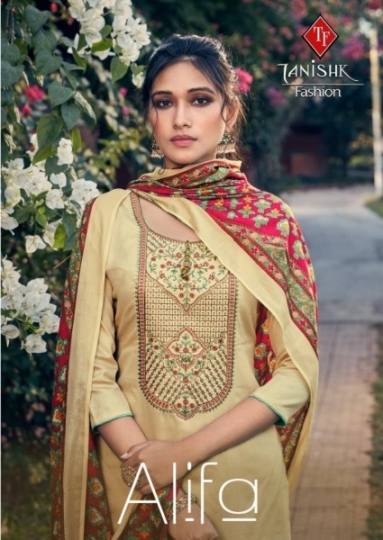 TANISHK FASHION BRINGS ALIFA DESIGNER PARTYWEAR KASHMIRI EMBROIDERY DRESS MATERIAL WHOLESALE DEALER BEST RATE BY GOSIYA EXPO (1)