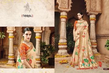 TATHASTU 12 SAREES DESIGNER HEAVY SILK SAREES ARE AVAILABLE AT WHOLESALE BEST RATE BY GOSIYA EXPORTS SURAT (10)