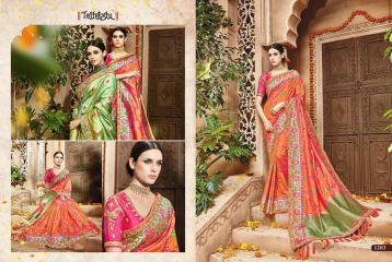 TATHASTU 12 SAREES DESIGNER HEAVY SILK SAREES ARE AVAILABLE AT WHOLESALE BEST RATE BY GOSIYA EXPORTS SURAT (18)