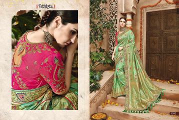 TATHASTU 12 SAREES DESIGNER HEAVY SILK SAREES ARE AVAILABLE AT WHOLESALE BEST RATE BY GOSIYA EXPORTS SURAT (19)