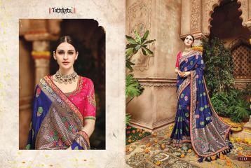 TATHASTU 12 SAREES DESIGNER HEAVY SILK SAREES ARE AVAILABLE AT WHOLESALE BEST RATE BY GOSIYA EXPORTS SURAT (3)