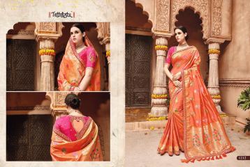 TATHASTU 12 SAREES DESIGNER HEAVY SILK SAREES ARE AVAILABLE AT WHOLESALE BEST RATE BY GOSIYA EXPORTS SURAT (5)