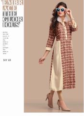TD3 SKY 7 RAYON COTTON PRINTED KURTI COLLECTION WHOLESALE SUPPLIER DEALER BEST RATE BY GOSIYA EXPORTS SURAT (11)
