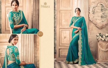 THE FASHION HUB PEHNAVA CATALOG PARTY WEAR SAREES COLLECTION WHOLESALE DEALER BEST RAET BY GOSIYA EXPORTS SURAT (15)
