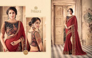 THE FASHION HUB PEHNAVA CATALOG PARTY WEAR SAREES COLLECTION WHOLESALE DEALER BEST RAET BY GOSIYA EXPORTS SURAT (5)