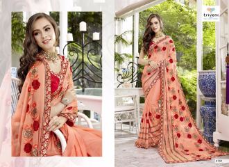 TRIVENI BY TRISHLA PARTY WEAR DESIGNER EMBROIDERED SAREES COLLECTION WHOLESALE BEST RATE BY GOSIYA EXPORTS SURAT (1)