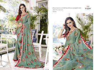 TRIVENI BY TRISHLA PARTY WEAR DESIGNER EMBROIDERED SAREES COLLECTION WHOLESALE BEST RATE BY GOSIYA EXPORTS SURAT (11)