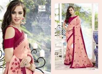 TRIVENI BY TRISHLA PARTY WEAR DESIGNER EMBROIDERED SAREES COLLECTION WHOLESALE BEST RATE BY GOSIYA EXPORTS SURAT (6)