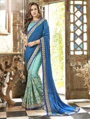 TRIVENI KALPANA 12 CATALOG FANCY EMBROIDERED PARTY WEAR SAREES WHOLESALE SELLER BEST RATE BY GOSIYA EXPORTS SURAT (5)