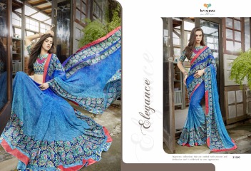 TRIVENI RANJHANA VOL 2 GEORGETTE PRINTS CASUAL WEAR SAREES COLLECTION WHOLESALE BEST RATE BY GOSIYA EXPORTS SURAT (12)